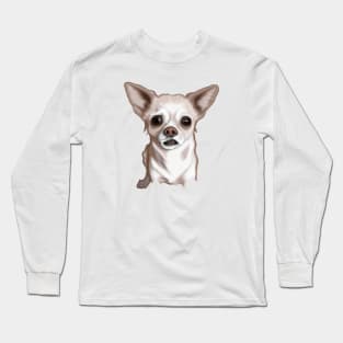 Cute Chihuahua Drawing Long Sleeve T-Shirt